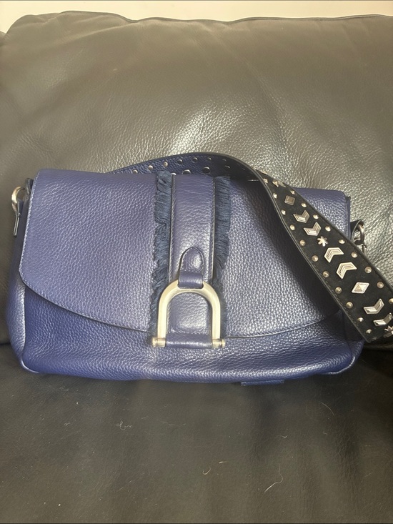 Sam Edelman Handbags - Sam Edelman Petra Silver Rivet shoulder bag in navy